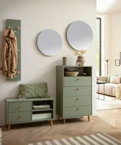 Highboard Bjarne Pistazie B/H/T: ca. 60,2x104,4x33,5 cm