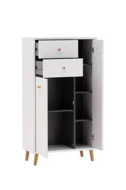 Highboard Bjarne weiß B/H/T: ca. 60,2x103,4x33,05 cm