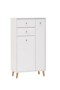 Highboard Bjarne weiß B/H/T: ca. 60,2x103,4x33,05 cm