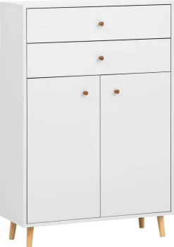 Highboard Bjarne weiß matt B/H/T: ca. 77x113,4x33,05 cm