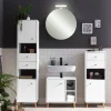 Highboard Bjarne weiß matt B/H/T: ca. 40,3x113,4x33,05 cm