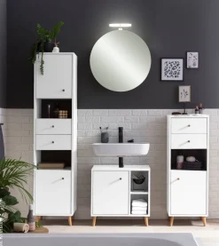 Highboard Bjarne weiß matt B/H/T: ca. 40,3x113,4x33,05 cm
