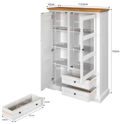 Highboard Breda B/H/T: ca. 114x156x42 cm