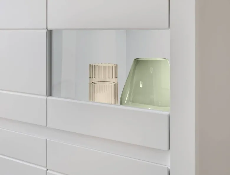 Highboard Chester weiß matt B/H/T: ca. 165x132x42 cm