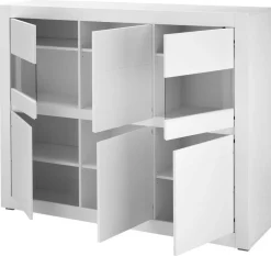 Highboard Chester weiß matt B/H/T: ca. 165x132x42 cm