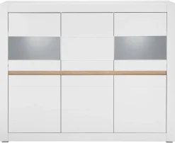 Highboard Chester weiß matt B/H/T: ca. 165x132x42 cm