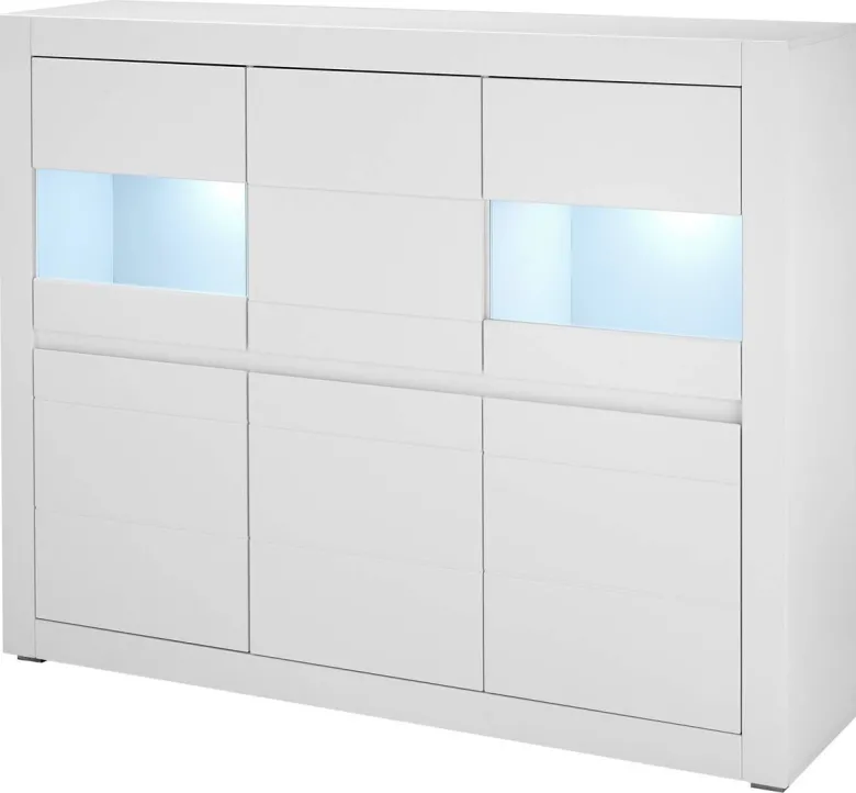 Highboard Chester weiß matt B/H/T: ca. 165x132x42 cm