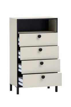 Highboard Edda beige hell B/H/T: ca. 60,2x103,4x33,05 cm