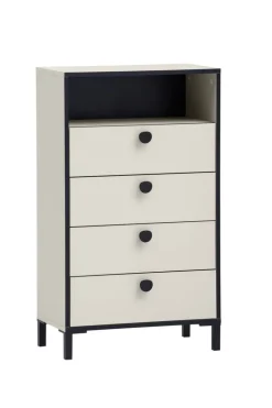 Highboard Edda beige hell B/H/T: ca. 60,2x103,4x33,05 cm