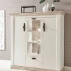 Highboard Florenz weiß Pinie B/H/T: ca. 139x146x44 cm