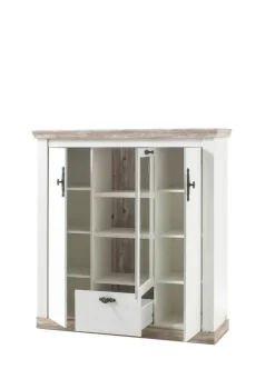 Highboard Florenz weiß Pinie B/H/T: ca. 139x146x44 cm