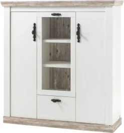 Highboard Florenz weiß Pinie B/H/T: ca. 139x146x44 cm