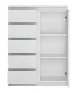 Highboard Fribo Alpinweiß Spanplatte B/H/T: ca. 83x114x40 cm