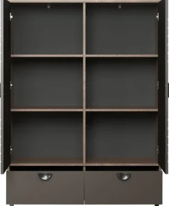 Highboard Fusion Eiche dunkel Nachbildung bronze Optik B/H/T: ca. 120x163x42 cm