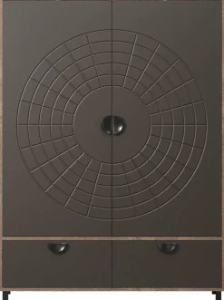 Highboard Fusion Eiche dunkel Nachbildung bronze Optik B/H/T: ca. 120x163x42 cm
