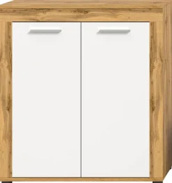 Highboard Jam Eiche Wotan Nachbildung weiß B/H/T: ca. 80x88x35 cm