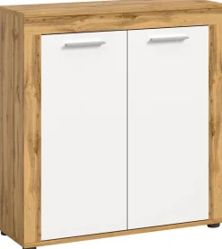 Highboard Jam Eiche Wotan Nachbildung weiß B/H/T: ca. 80x88x35 cm