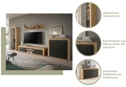 Highboard Jam Eiche Wotan Nachbildung grau B/H/T: ca. 80x88x35 cm