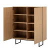 Highboard Kalmar Oak Stone Nachbildung B/H/T: ca. 115x137x40 cm