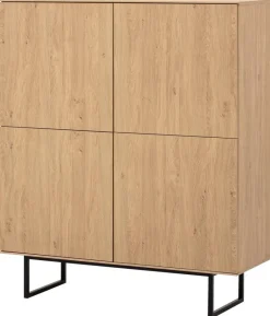 Highboard Kalmar Oak Stone Nachbildung B/H/T: ca. 115x137x40 cm