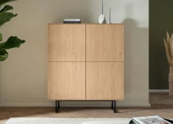 Highboard Kalmar Oak Stone Nachbildung B/H/T: ca. 115x137x40 cm