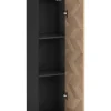 Highboard Lorna mattschwarz Eiche Nachbildung B/H/T: ca. 30,2x106,1x23,4 cm