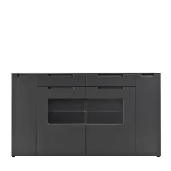 Highboard Mailand anthrazit matt MDF B/H/T: ca. 192x108x40 cm