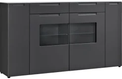 Highboard Mailand anthrazit matt MDF B/H/T: ca. 192x108x40 cm
