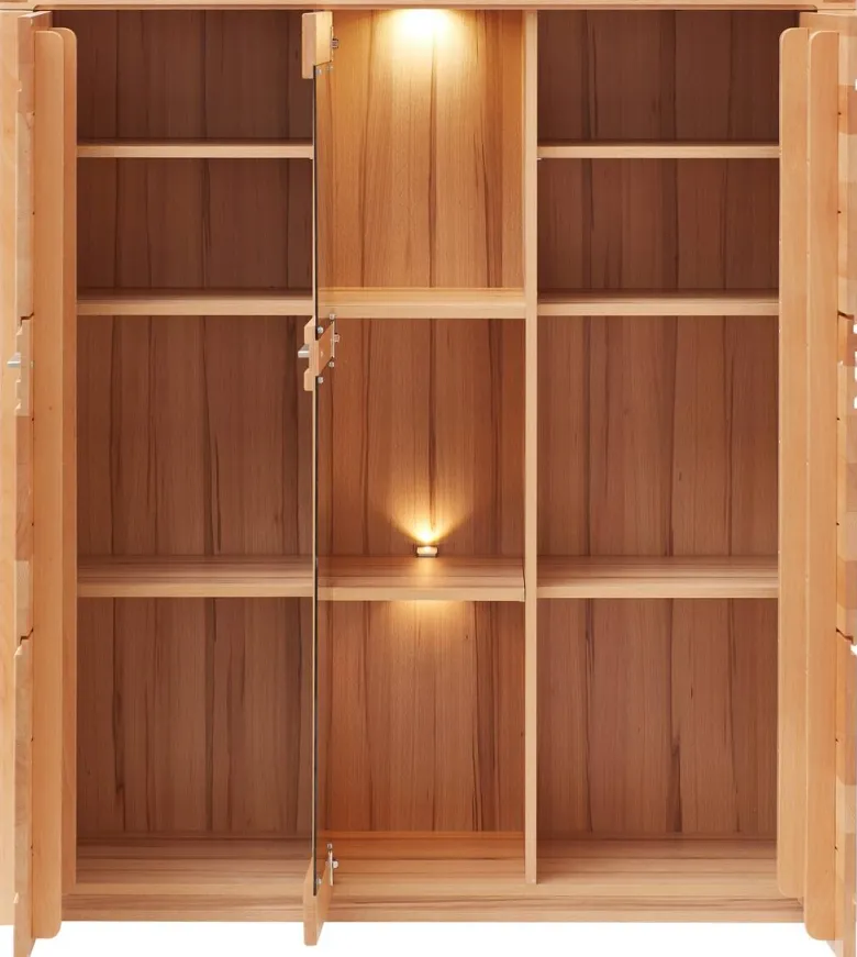 Highboard Nature One buche Nachbildung buche B/H/T: ca. 127x137x40 cm