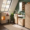 Highboard Piazza Eiche Nachbildung B/H/T: ca. 40,3x90,9x33,05 cm