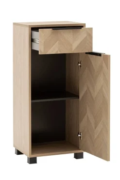 Highboard Piazza Eiche Nachbildung B/H/T: ca. 40,3x90,9x33,05 cm