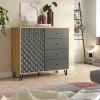 Highboard PRISMA Artisan Oak Nachbildung anthrazit matt B/H/T: ca. 110x96x40 cm