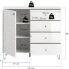 Highboard PRISMA weiß weiß Hochglanz B/H/T: ca. 110x96x40 cm