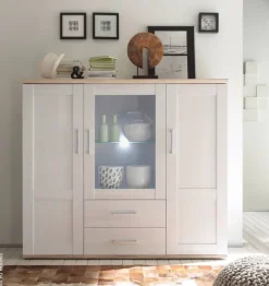 Highboard Romance Sibiu Lärche Nachbildung San-Remo Nachbildung B/H/T: ca. 156x137x46 cm