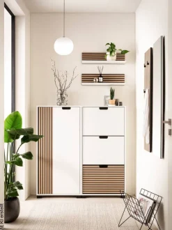 Highboard Ryker weiß matt B/H/T: ca. 59,8x124x19,55 cm