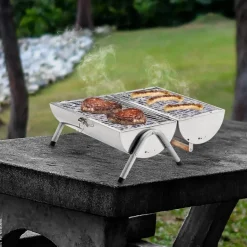HI Grill Edelstahl B/H/L: ca. 27x37x42 cm