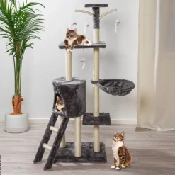 HI Kratzbaum grau Polyester