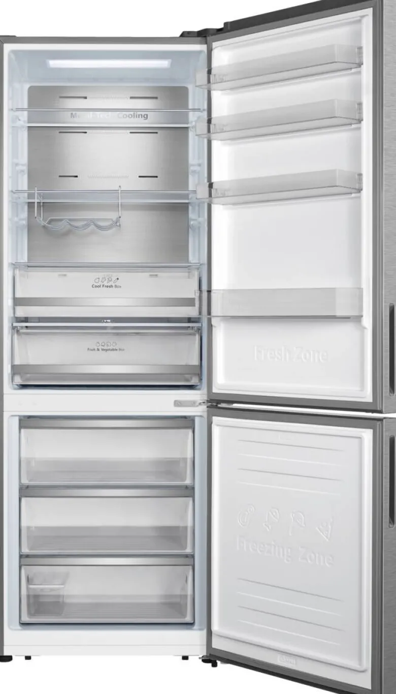 Hisense Kühl-/Gefrierkombination RB645N4BIB Inox B/H/T: ca. 70,4x201,3x69,4 cm