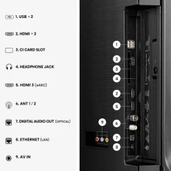 Hisense QLED-Fernseher 58E7S B/H: ca. 130x79 cm