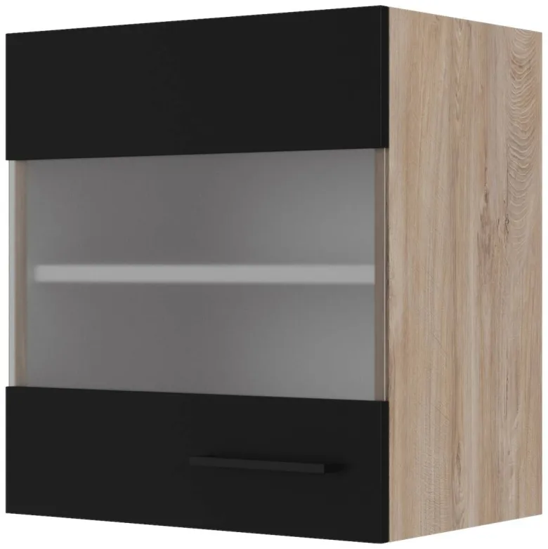 Hängeschrank Capri schwarz matt B/H/T: ca. 50x54,8x32 cm
