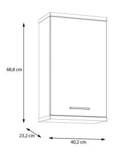 Hängeschrank Eiche Artisan Nachbildung salbei B/H/T: ca. 40x69x23 cm