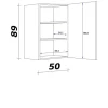 Hängeschrank Elva anthrazit strukturiert B/H/T: ca. 50x89x32 cm