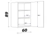 Hängeschrank Elva anthrazit strukturiert B/H/T: ca. 60x89x32 cm
