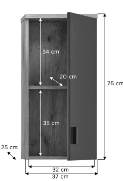 Hängeschrank GRADO B/H/T: ca. 37x75x25 cm