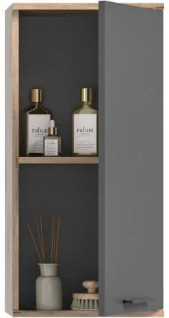 Hängeschrank Mason dunkelgrau Nox Oak Nachbildung B/H/T: ca. 37x77x24 cm