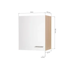 Hängeschrank Merle schwarz B/H/T: ca. 50x56x35 cm