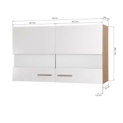 Hängeschrank Merle weiß B/H/T: ca. 100x56x35 cm