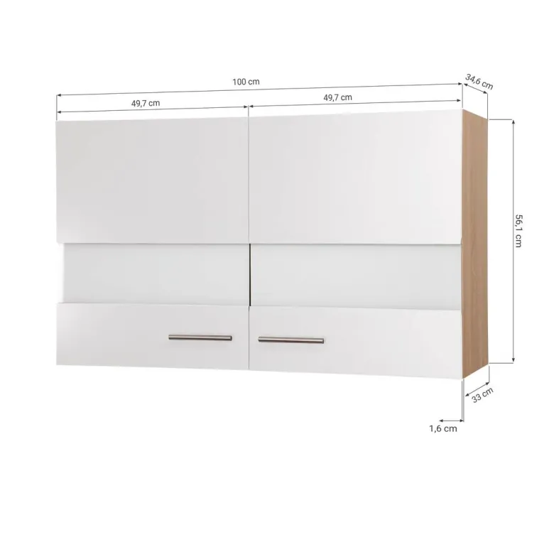 Hängeschrank Merle weiß B/H/T: ca. 100x56x35 cm