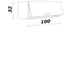 Hängeschrank Morena grau matt B/H/T: ca. 100x32x32 cm