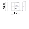 Hängeschrank Samoa weiß Eiche Nachbildung B/H/T: ca. 60x54,8x32 cm